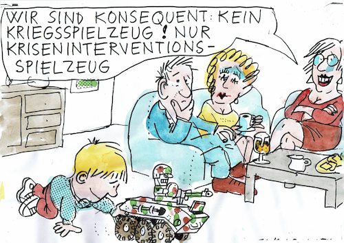 Cartoon: Krisen (medium) by Jan Tomaschoff tagged krieg,frieden,erziehung,spielzeug,krieg,frieden,erziehung,spielzeug