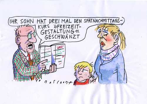 Cartoon: Kurs (medium) by Jan Tomaschoff tagged kinder,schule,freizeit,spiele,games,kinder,schule,freizeit,spiele,games,erziehung,familie