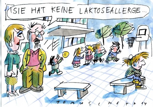 Cartoon: Lactoseintoleranz (medium) by Jan Tomaschoff tagged allergien,mode,krankheit,allergien,mode,krankheit