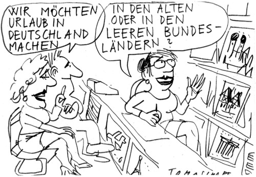 Cartoon: Leere Bundesländer (medium) by Jan Tomaschoff tagged bundesländer,bundesland,urlaub,bundesland,urlaub