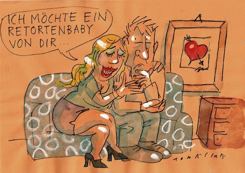 Cartoon: Liebeserklärung (medium) by Jan Tomaschoff tagged liebe,kinder,schwangerschaft,sex,liebe,kinder,schwangerschaft