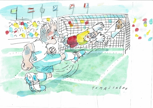 Cartoon: Liga (medium) by Jan Tomaschoff tagged fussball,geld,sponsoren,bundesliga,fussball,geld,sponsoren,bundesliga