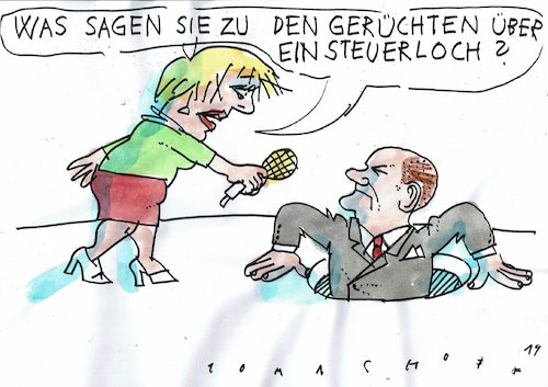 Cartoon: Loch (medium) by Jan Tomaschoff tagged finanzen,wirtschaft,scholz,finanzen,wirtschaft,scholz