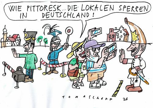 Cartoon: lokal (medium) by Jan Tomaschoff tagged corona,sperren,regional,lokal,föderlismus,corona,sperren,regional,lokal,föderlismus