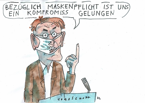 Cartoon: Maskenpflicht (medium) by Jan Tomaschoff tagged lauterbach,pandemie,corona,lauterbach,pandemie,corona