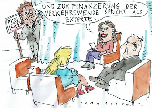 Cartoon: Maut (medium) by Jan Tomaschoff tagged verkehrswende,geld,maut,scheuer,verkehrswende,geld,maut,scheuer