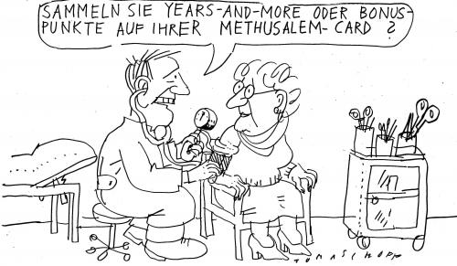 Cartoon: Methusalem-Card (medium) by Jan Tomaschoff tagged generationen,rentner,alterspyramide
