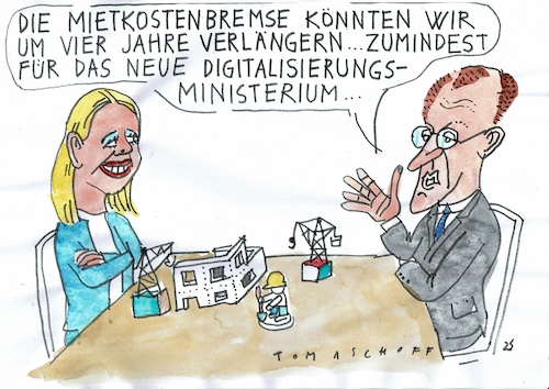 Cartoon: Mietpreis (medium) by Jan Tomaschoff tagged merz,bauen,mieten,merz,bauen,mieten