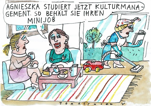 Cartoon: Minijob (medium) by Jan Tomaschoff tagged minijobs,renten,reform,studium,minijobs,renten,reform,studium