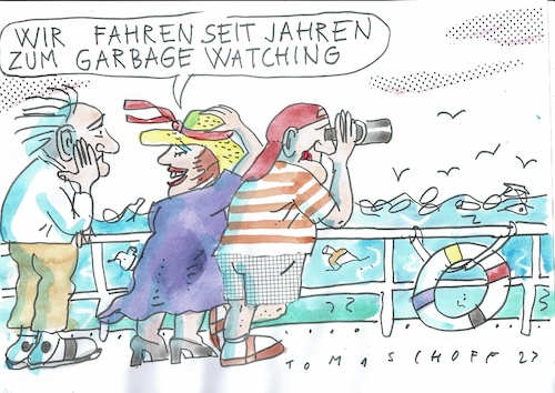 Cartoon: Müll (medium) by Jan Tomaschoff tagged plastrik,müll,meer,plastrik,müll,meer