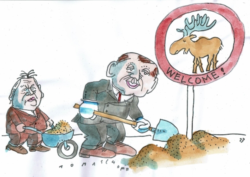 Cartoon: NATO (medium) by Jan Tomaschoff tagged nato,schweden,türkei,erdogan,orban,nato,schweden,türkei,erdogan,orban
