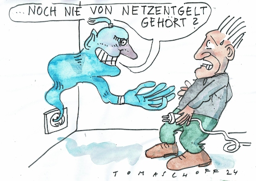 Cartoon: Netzentgelt (medium) by Jan Tomaschoff tagged strom,energie,kosten,netzentgelt,strom,energie,kosten,netzentgelt