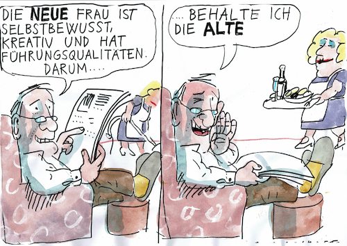 Cartoon: neue Frau (medium) by Jan Tomaschoff tagged emanzipation,patriarchat,emanzipation,patriarchat