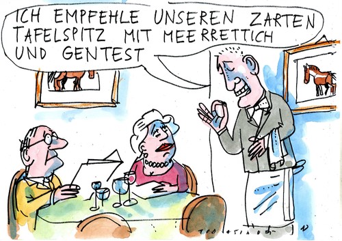 Cartoon: no (medium) by Jan Tomaschoff tagged pferdefleisch,lebensmittel,pferdefleisch,lebensmittel