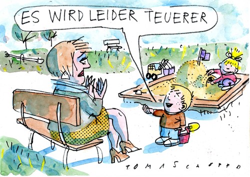 Cartoon: no (medium) by Jan Tomaschoff tagged kosten,bau,kosten,bau