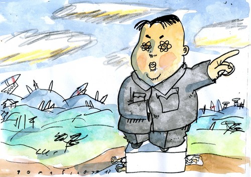 Cartoon: no (medium) by Jan Tomaschoff tagged north,korea,north,korea