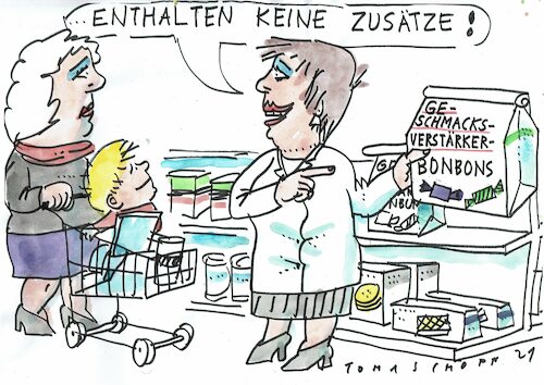 Cartoon: ohne Zusätze (medium) by Jan Tomaschoff tagged ernährung,gesundheit,nahrungszusätze,ernährung,gesundheit,nahrungszusätze