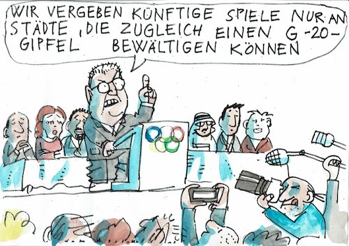Cartoon: Olynpia (medium) by Jan Tomaschoff tagged olympisches,kommitee,olympisches,kommitee