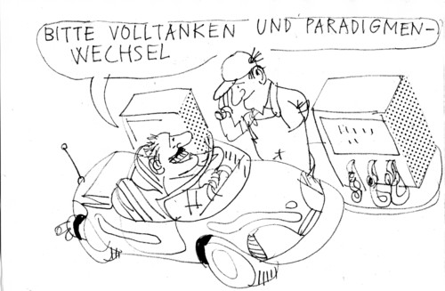 Cartoon: Paradigmenwechsel (medium) by Jan Tomaschoff tagged paradigmenwechsel