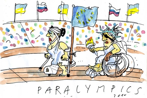 Cartoon: Paralympics (medium) by Jan Tomaschoff tagged russland,sotchie,sotchie,russland