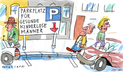 Cartoon: Parkplatz (medium) by Jan Tomaschoff tagged gesundheitsreform,gesundheitsreform,gesundheit
