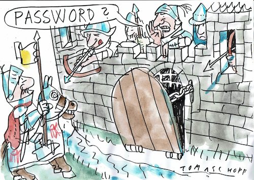 Cartoon: password (medium) by Jan Tomaschoff tagged computer,internet,computer,internet