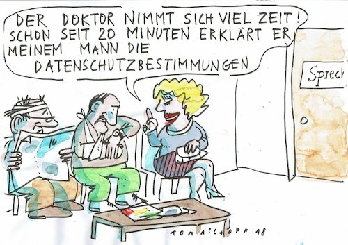 Cartoon: Patientendatenschutz (medium) by Jan Tomaschoff tagged datenschutz,medizin,datenschutz,medizin