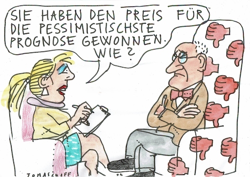 Cartoon: Pessimist (medium) by Jan Tomaschoff tagged wirtschaft,krise,pessimismus,prognosen,wirtschaft,krise,pessimismus,prognosen