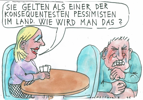 Cartoon: Pessimist (medium) by Jan Tomaschoff tagged zukunft,krise,pessimismus,zukunft,krise,pessimismus