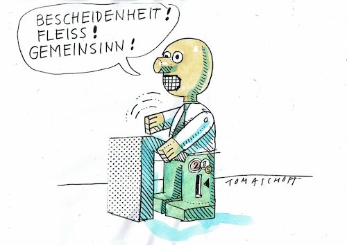 Cartoon: Phrasen (medium) by Jan Tomaschoff tagged politiker,ethik,phrasen,gemeinwohl,politiker,ethik,phrasen,gemeinwohl