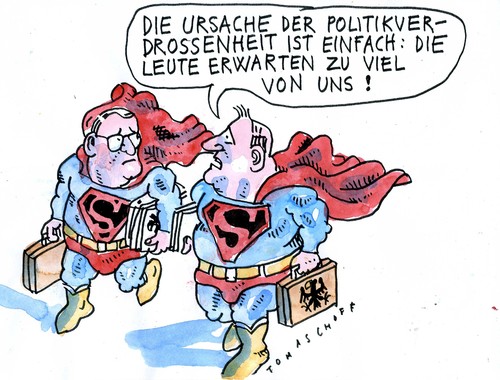 Cartoon: Politikverdrossenheit (medium) by Jan Tomaschoff tagged politik,verdrossenheit,politik,verdrossenheit