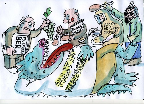 Cartoon: Politikverdrossenheit (medium) by Jan Tomaschoff tagged skandale,inkompetenz,skandale,inkompetenz