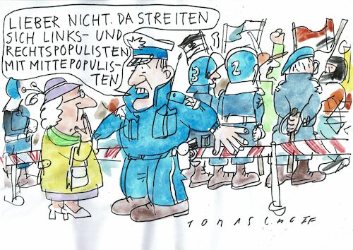 Cartoon: Populisten (medium) by Jan Tomaschoff tagged toleranz,deoikratie,diskurs,populisten,toleranz,deoikratie,diskurs,populisten