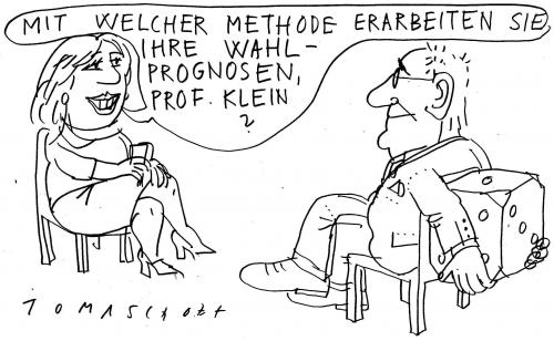 Cartoon: Prognosen (medium) by Jan Tomaschoff tagged prognosen,wahlen,