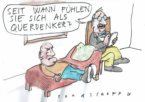 Cartoon: Querdenker (medium) by Jan Tomaschoff tagged querdenker,corona,pandemie,querdenker,corona,pandemie