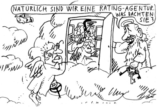 Cartoon: Ratingagentur (medium) by Jan Tomaschoff tagged ratingagentur,rating,agentur,ratingagentur,rating,agentur