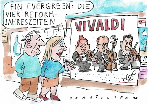 Cartoon: Reform (medium) by Jan Tomaschoff tagged merz,söder,klingbeil,reformen,merz,söder,klingbeil,reformen
