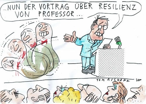 Cartoon: Resilienz (medium) by Jan Tomaschoff tagged resilienz,erholung,krise,resilienz,erholung,krise