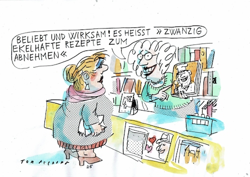 Cartoon: Reuzepte (medium) by Jan Tomaschoff tagged gesundheit,übergewicht,diät,gesundheit,übergewicht,diät