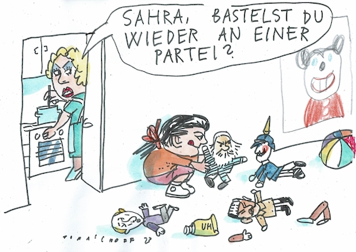 Cartoon: Sahra (medium) by Jan Tomaschoff tagged wagenknecht,linke,parteigründung,wagenknecht,linke,parteigründung