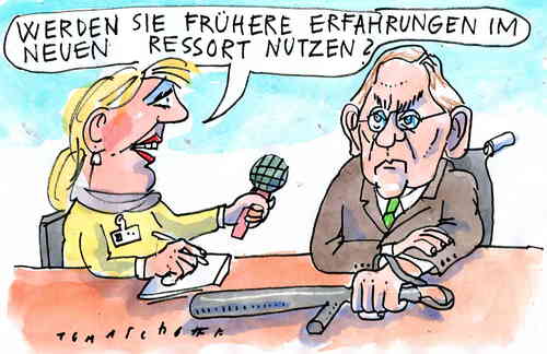 Cartoon: Schäuble (medium) by Jan Tomaschoff tagged schäuble,innenminister,finanzminister,cdu