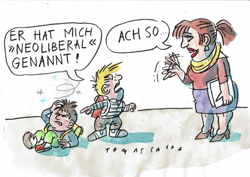 Cartoon: Schimpofwort (medium) by Jan Tomaschoff tagged neo,liberal,neo,liberal