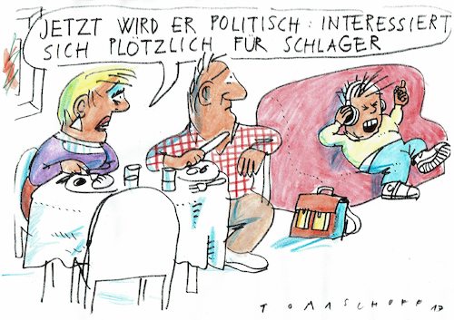 Cartoon: Schlager (medium) by Jan Tomaschoff tagged schlager,song,contest,schlager,song,contest