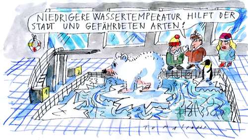 Cartoon: Schwimmbad (medium) by Jan Tomaschoff tagged kommunale,kassen,gebühren,länder,gemeinden,natur,globale,erwärmung