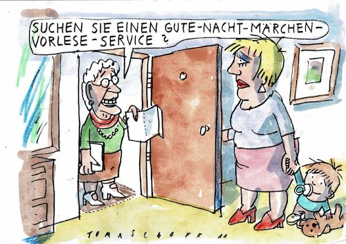 Cartoon: Seniorenjob (medium) by Jan Tomaschoff tagged alter,renten,seniorenjobs,alter,renten,seniorenjobs