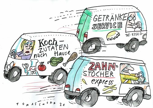 Cartoon: Service (medium) by Jan Tomaschoff tagged fahrdienste,fahrdienste