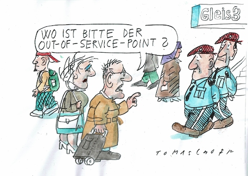 Cartoon: Service (medium) by Jan Tomaschoff tagged bahn,pannen,service,bahn,pannen,service