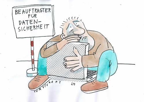 Cartoon: Sicherheit (medium) by Jan Tomaschoff tagged internet,pc,daten,internet,pc,daten