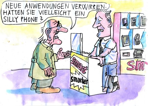 Cartoon: Silly Phone (medium) by Jan Tomaschoff tagged phone,silly,smarphone,telefonieren,phone,telefon