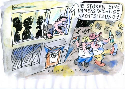 Cartoon: Sitzung (medium) by Jan Tomaschoff tagged opel,gm,autoindustrie